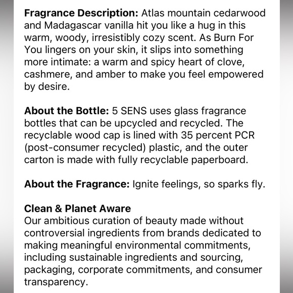 5 SENS BURNE FOR YOU FULL SIZE NWT - Picture 4 of 4